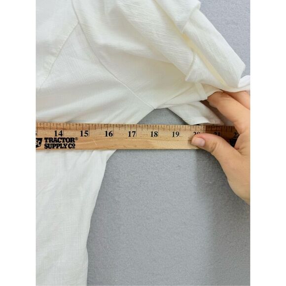 Intimately Free People Womens White Not So Basic Puff Sleeves Bodysuit Small - Picture 4 of 9